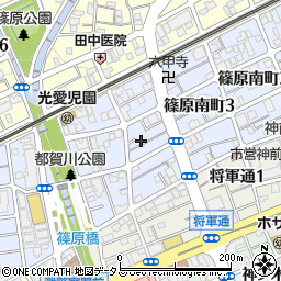 兵庫県神戸市灘区篠原南町周辺の地図