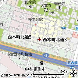 兵庫県尼崎市東桜木町78周辺の地図