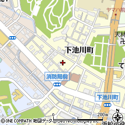静岡県浜松市中央区下池川町23周辺の地図