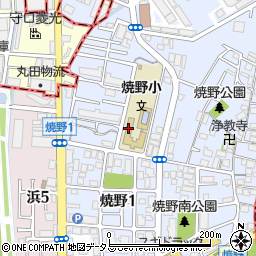 大阪市立焼野小学校周辺の地図