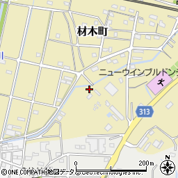 静岡県浜松市中央区材木町周辺の地図