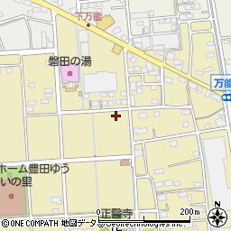 静岡県磐田市下万能周辺の地図