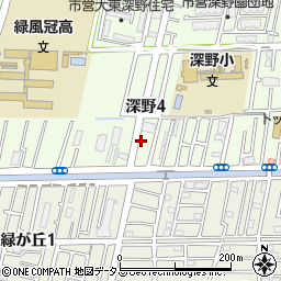 リパーク大東深野４丁目駐車場周辺の地図