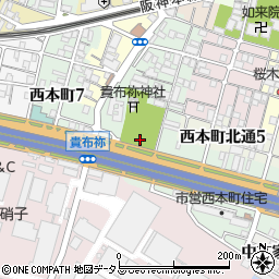 兵庫県尼崎市西本町6丁目周辺の地図