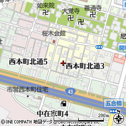 兵庫県尼崎市東桜木町79周辺の地図
