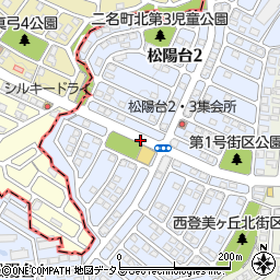 奈良県奈良市松陽台周辺の地図