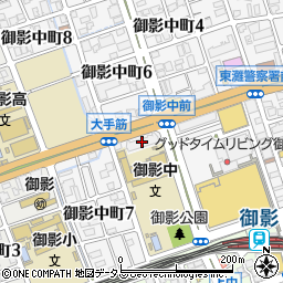 神戸市立　阪神御影駅前自転車駐車場周辺の地図