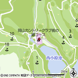 岡山カントリークラブ桃の郷コース周辺の地図