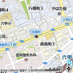 日尾町周辺の地図