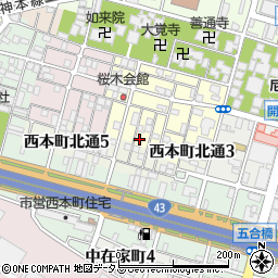 兵庫県尼崎市東桜木町77周辺の地図
