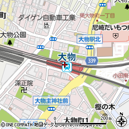 大物駅周辺の地図