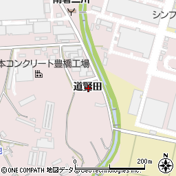 愛知県豊橋市二川町道賢田周辺の地図