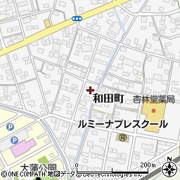 静岡県浜松市中央区和田町351周辺の地図