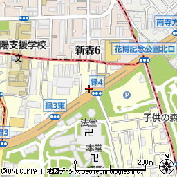 大阪府大阪市鶴見区緑4丁目3周辺の地図