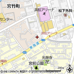 静岡県浜松市中央区宮竹町14周辺の地図