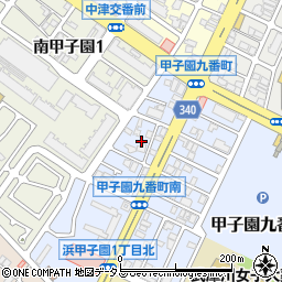 兵庫県西宮市甲子園九番町5周辺の地図