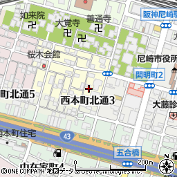 兵庫県尼崎市東桜木町139周辺の地図
