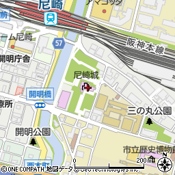 尼崎城周辺の地図