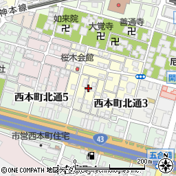兵庫県尼崎市東桜木町76周辺の地図