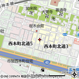 兵庫県尼崎市東桜木町70周辺の地図