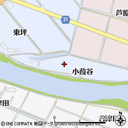 愛知県豊橋市磯辺下地町小葭谷周辺の地図