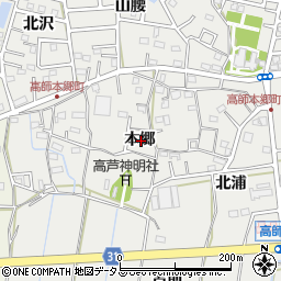 愛知県豊橋市高師本郷町本郷周辺の地図