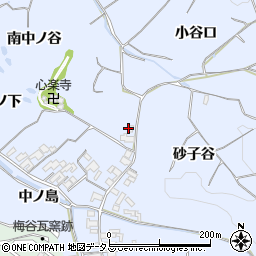 京都府木津川市梅谷南中ノ谷周辺の地図