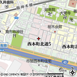 兵庫県尼崎市西桜木町72周辺の地図