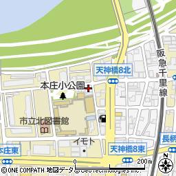 毎日・日経新聞天六・中津販売所周辺の地図