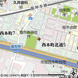 兵庫県尼崎市汐町17周辺の地図