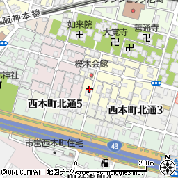 兵庫県尼崎市東桜木町62周辺の地図