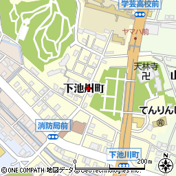 静岡県浜松市中央区下池川町周辺の地図