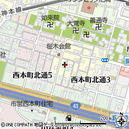 兵庫県尼崎市東桜木町65周辺の地図