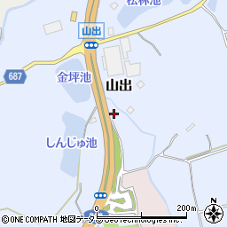 三重県伊賀市山出2622周辺の地図