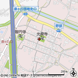 三重県津市野田周辺の地図