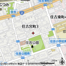 兵庫県神戸市東灘区住吉宮町3丁目6周辺の地図