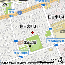 兵庫県神戸市東灘区住吉宮町3丁目6-4周辺の地図