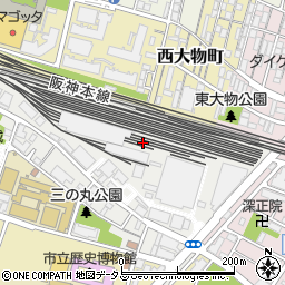 兵庫県尼崎市北城内周辺の地図