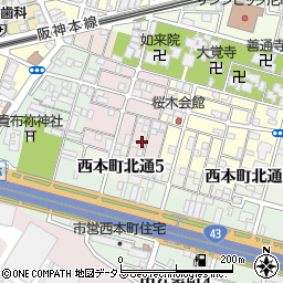 兵庫県尼崎市西桜木町60周辺の地図