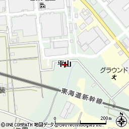 愛知県豊橋市中原町平山周辺の地図