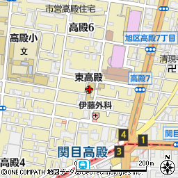 東高殿幼稚園周辺の地図