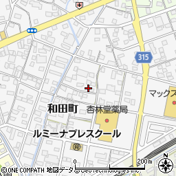 静岡県浜松市中央区和田町268周辺の地図