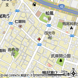 兵庫県西宮市鳴尾町周辺の地図