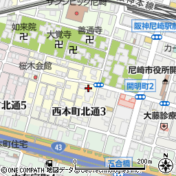 兵庫県尼崎市東桜木町7周辺の地図