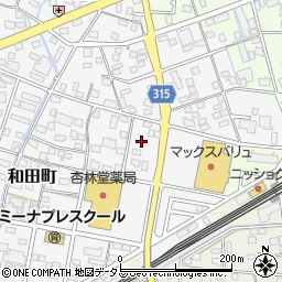 静岡県浜松市中央区和田町229周辺の地図