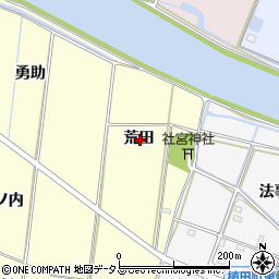 愛知県豊橋市船渡町荒田周辺の地図