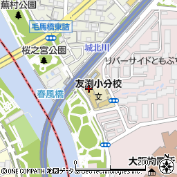 大阪市立友渕小学校分校周辺の地図