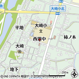 愛知県豊橋市大崎町西里中周辺の地図