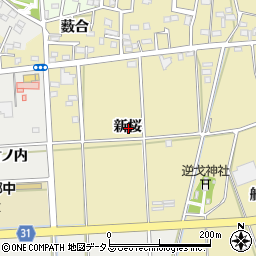 愛知県豊橋市浜道町新桜周辺の地図