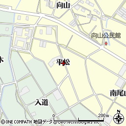 愛知県豊橋市船渡町平松周辺の地図